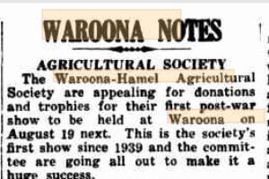 Waroona-Agricultural-Show-news-Friday-19th-July-1946