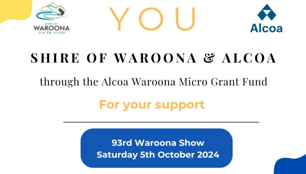 Alcoa Waroona Micro Grants Fund assists Waroona Show with new resources to help Children