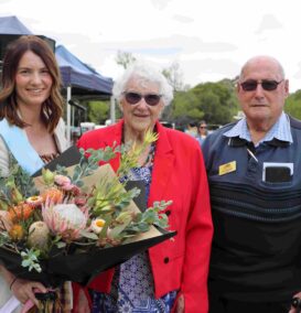 Waroona Show Rural Ambassador 2023 24 Jessica Walmsley Fish with Patron John Salerian and wife Val Waroona Show Rural Ambassador 2023 24 Jessica Walmsley Fish with Patron John Salerian and wife Val