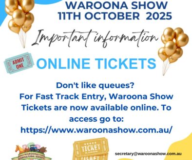 Online Tickets 2025 Waroona Show