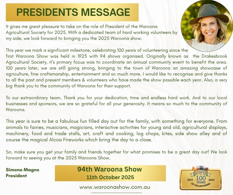PRESIDENTS MESSAGE social