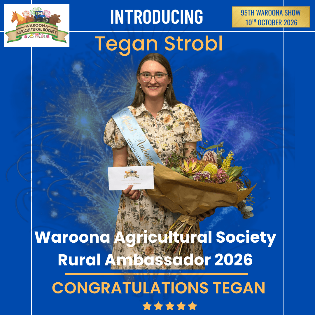 Introducing Tegan Strobl Waroona Agricultural Society Rural Ambassador 2026
